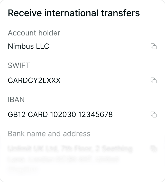 accounts interface