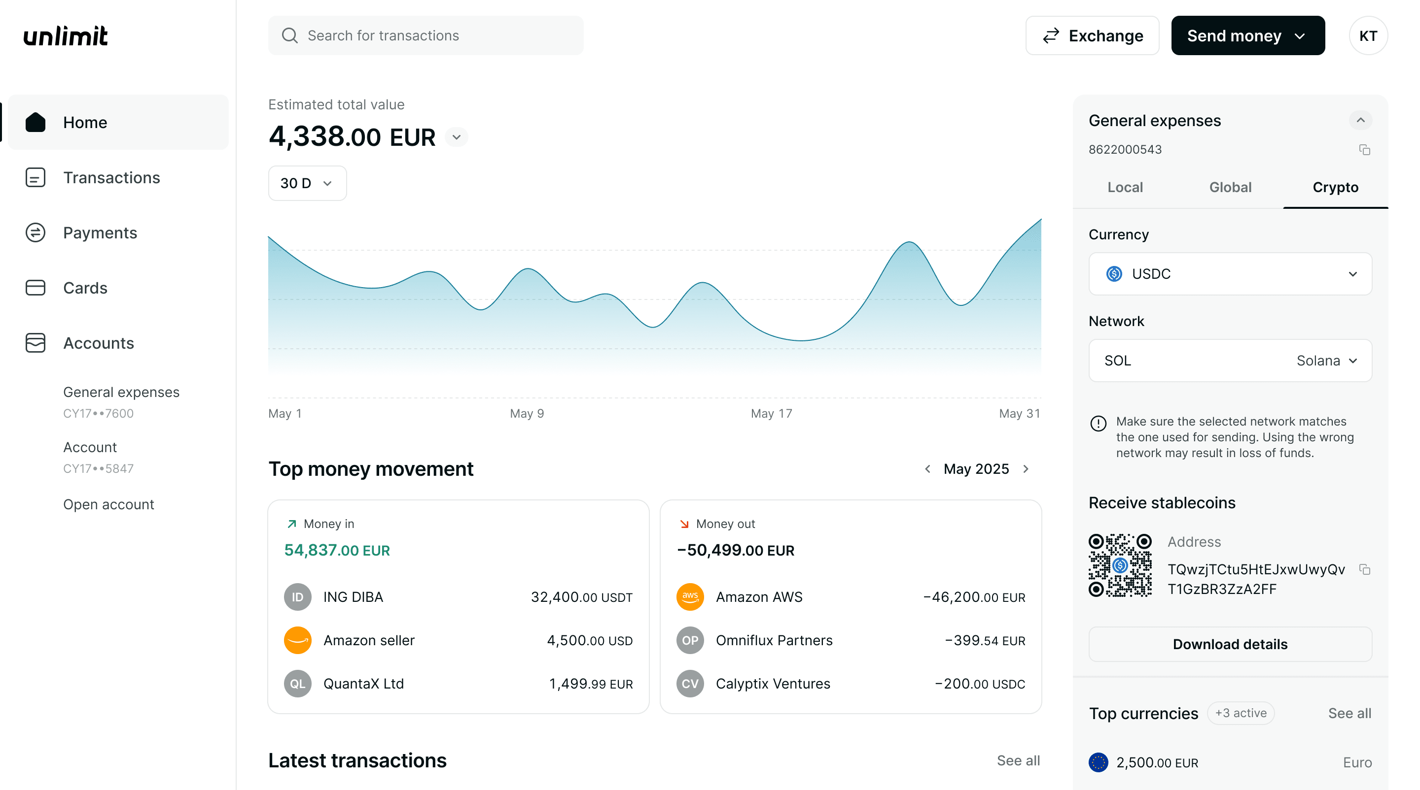 accounts interface