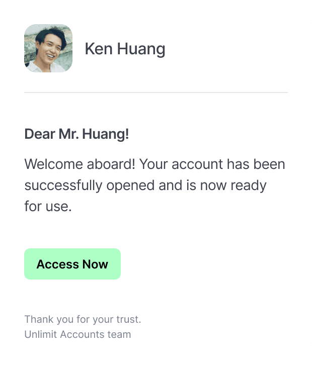 account opening